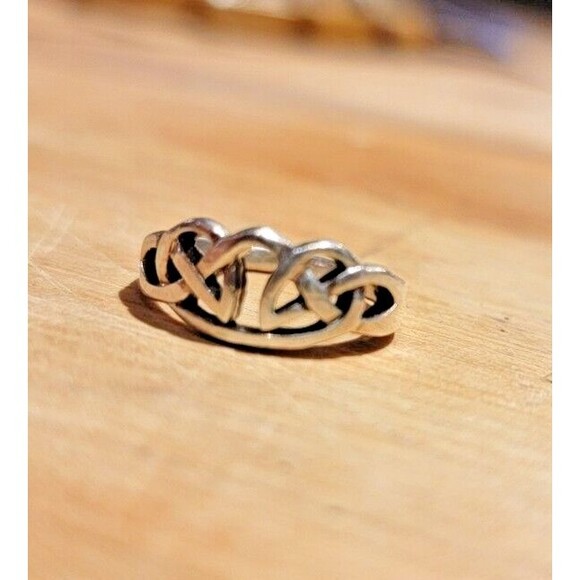 Celtic Knot Sterling Silver Ring Band Artisan Craft Quality Ring sz 6 - Picture 4 of 15